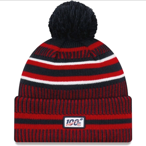 Houston Texans New Era 2019 NFL Sideline Home Official Sport Knit Hat Navy/Red. - Picture 2 of 4